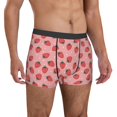 thumbnail image 5 of Men's Boxer Briefs, Cute Strawberry Starry Sky Pink Soft Comfy Mens Underwear Boxer Briefs Breathable With Widen Waist, 5 of 7