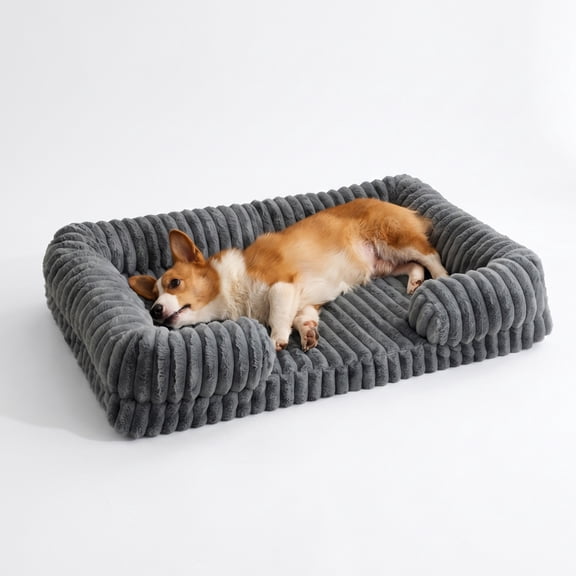 Orthopedic Dog Bed with Memory Foam, Bolster Couch for Large Dogs Washable