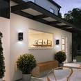 thumbnail image 4 of Lámpara de Pared LED para Exteriores, Impermeable, de Doble Cabezal, Color Negro Mate, Ideal para Patio, Puerta de Entrada y Entrada., 4 of 5