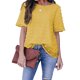 thumbnail image 1 of Pntutb - Blusa de manga corta con cuello redondo para mujer, blusa de gasa con lunares Pntutb Pntutb-5683, 1 of 7