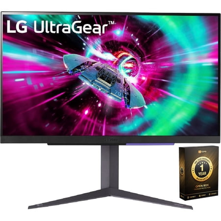 Open Box LG 27GR93U-B 27  UltraGear UHD 1ms 144Hz Gaming Monitor with NVIDIA G-SYNC with 1 Year CPS Premium Warranty Pack