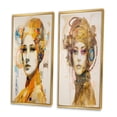 thumbnail image 3 of Designart "Neo-Tokyo Monarch Empress of Futuristic Japan" Fashion Woman Framed Wall Art Set Of 2 - Glam Orange Framed Wall Art Set Of 2, 3 of 6