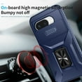 thumbnail image 5 of Allytechgroup Google Pixel 9A Case, Sliding Camera Lens Cover Military Grade Protection Stand Bracket Bumper Rugged TPU PC Phone Case for Google Pixel 9A, Blue, 5 of 8
