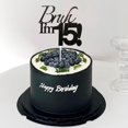 thumbnail image 3 of Cake Topper Varpotle Brush I'm 15 Black Glitter para 15 cumpleaños, 3 of 6