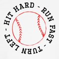 thumbnail image 3 of CafePress - Hit Hard Run Fast Turn Left Baseball Jersey - Kids Cotton Baseball Jersey, 3/4 Sleeve Shirt, 3 of 4