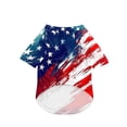 thumbnail image 4 of Patriotic Star Dog Shirt, Breathable Lightweight Pet Clothes, 4th of July Dog Tee, American Flag Print Dog Outfit for Summer (White,XL), 4 of 8