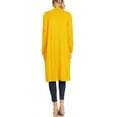 thumbnail image 3 of Women's Casual Loose Fit Side Pockets Solid Soft Lightweight Long Cardigan, 3 of 4
