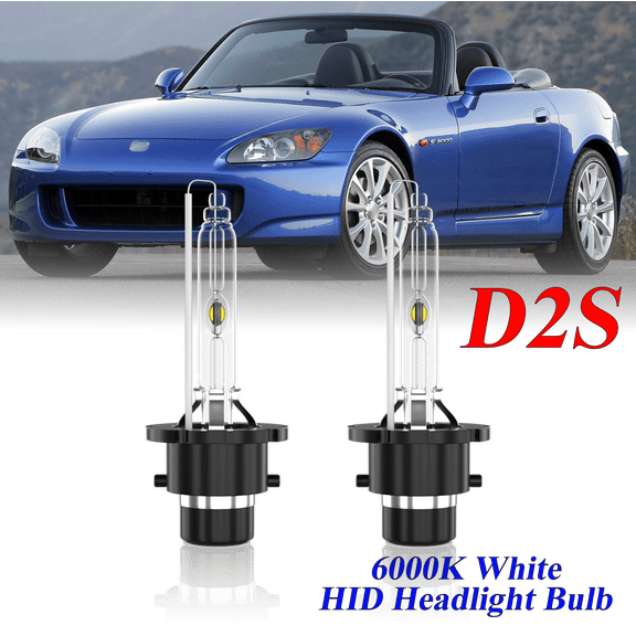 For Honda S2000 2001-2009 D2S HID Headlight High/Low Beam 6000K Crystal White Xenon Bulbs Set 2