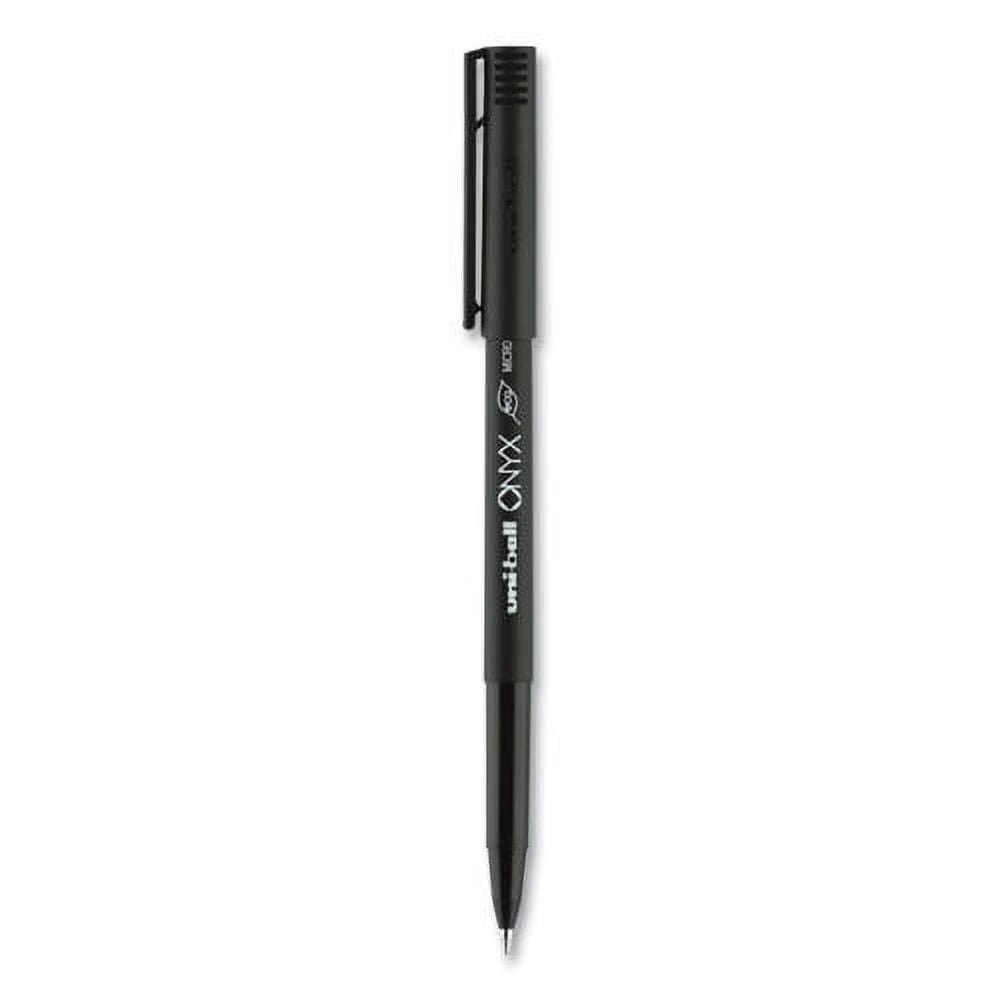 "Onyx Roller Ball Pen, Stick, Micro 0.5 Mm, Black Ink, Black Matte Barrel, Dozen | Bundle of 2 Dozen"