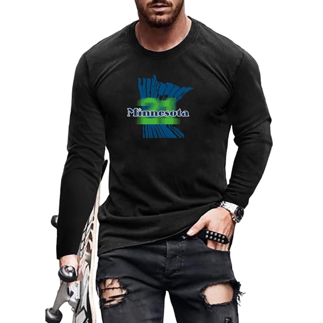 UKAP T-Shirt Homme Col Rond Tops Manches Longues en Vrac Pull de Chute 03 S
