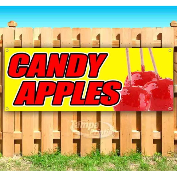 Candy Apples 13 oz Vinyl Banner With Metal Grommets