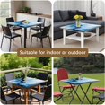 thumbnail image 5 of Blue Wave Marble Pattern Square Fitted Tablecloth with Elastic Edge,Square Table Cover,Washable Elastic Table Cover for Home Kitchen Party Decor 34"x34", 5 of 6