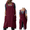 Wine, variant on longantii Cotton Linen Apron Cross Back Apron for Women with Big Pockets Square Pinafore Dress for Baking Cooking BBQ & Grill Mint Green XXL
