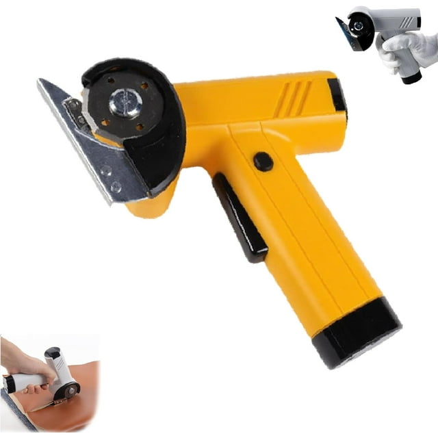 Rechargeable High-Speed Cardboard Cutter, Cordless Electric Scissors with LED Light, Cordless Box Cutter with 2 Blades, Quiet & Low Vibration, for Carpets, Fabric, Leather Cutting (Orange)