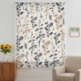 thumbnail image 3 of Grey Brown Botanical Sheer Curtains 54 Inches Long, Rustic Country Spring Floral Summer Leaf Light Filering Curtains, Breathable Simi Curtain Privacy Drapes for Kitchen Bathroom Window Treatment, 3 of 9