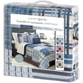thumbnail image 1 of Safdie & Co. 3-piece Duncan Premium Microfiber King Quilt Set in Navy, 1 of 3