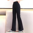 thumbnail image 4 of EnJoCho Girls Flare Leggings High Waisted Bootcut Yoga Dance Kids Bell Bottoms Athleti𝖼 Pants Pockets Fitness Workout Stretch Booty Loung𝖾 Comfy, 4 of 4