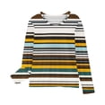 thumbnail image 5 of Lmnyox Girls Striped Long Sleeve Shirts Kid's Casual Crew Neck Blouses Fall Fashion Tunic Tops 3-14 Years, 5 of 5