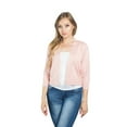 thumbnail image 5 of G-Style USA Women's 3/4 Sleeve Open Front Cropped Cardigan Sweater (S-XL), 5 of 7