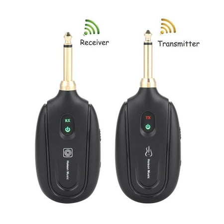 WALFRONT Guitar Wireless System Transmitter Receiver for Electric Guitar Bass,Rechargeable Guitar Transmitter (Best Wireless Guitar System)
