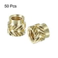 thumbnail image 3 of Knurled Insert Nuts, 50 Pack M5x7mm Lx7.5mm OD Brass Heat Set Insert, 3 of 6