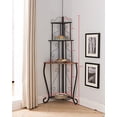 thumbnail image 1 of Kings Brand Furniture Black / Walnut Kitchen Storage Corner Bakers Rack, 1 of 6