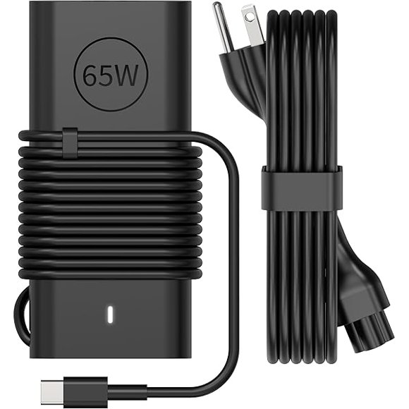 xixishop 65W 60W USB C Laptop Charger Compatible with Dell Chromebook 3100 3300 3380 3400 3500 Latitude 5420 5430 5440 5450 5520 5530 5540 5550 7340 7420 7440 XPS 13 Computer Charger Type C AC Adapter