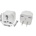 thumbnail image 2 of US Plug to National Socket Adapter 2 PIN Travel Conversion for Smartphone Laptop Tablet, 2 of 5