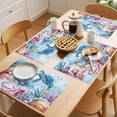 thumbnail image 5 of Sea Turtle Octopus Placemats Set of 4 Coastal Coral Summer Ocean Watercolor Place Mats Indoor Wipeable Table Mats Washable Cloth Dining Table Placemats for Kitchen Holiday Party Home Decor 13x19 Inch, 5 of 9