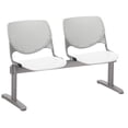 thumbnail image 5 of KFI Studios KOOL 2 Seat Reception Bench, White Seat, Light Gray Back, 5 of 5