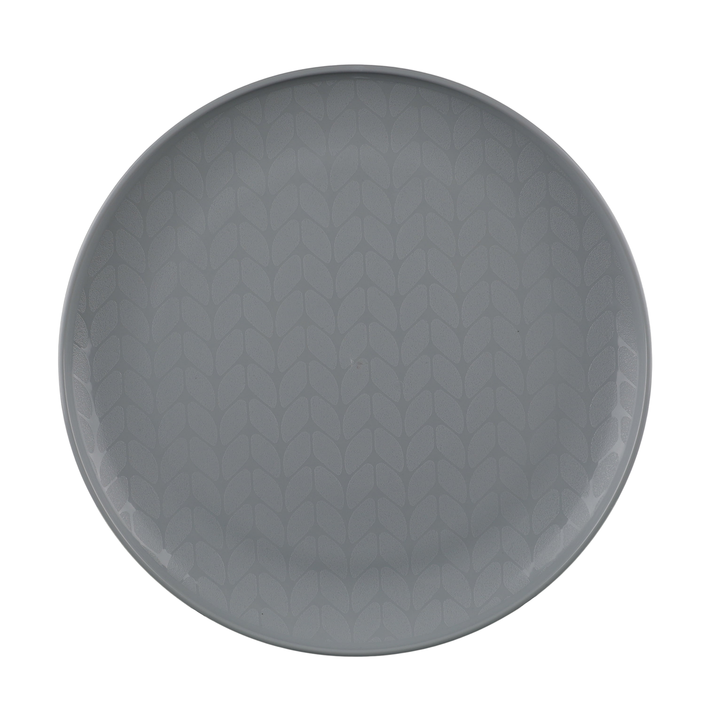 Mainstays 30-Piece Plastic Braided Pattern Dinnerware Bundle Set, Gray
