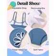 thumbnail image 3 of Usaibhir Girl's Solid Cut Out Sleeveless One Piece Swimsuit Bathing Suits Swimwear Beachwear for Kids 7-14 Years, 3 of 11