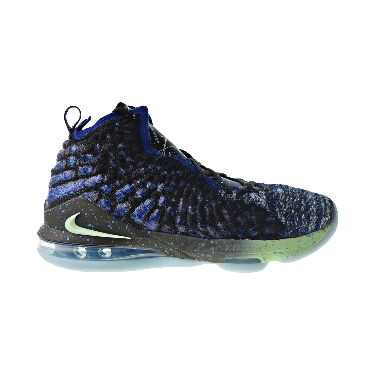 Nike LeBron XVII ‘Constellations’ Big Kids' Shoes Deep Royal Blue-Vapor Green bq5594-407 - image 1 of 6