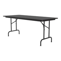 Correll CF Series 29x30" Traditional Wood Folding Table in Black Granite