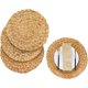 thumbnail image 1 of Juego de 4 manteles individuales tejidos redondos, manteles individuales de mimbre natural, manteles individuales tejidos de jacinto de agua, manteles individuales tejidos hechos a mano, antideslizant, 1 of 5