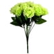 thumbnail image 1 of Ramo de flores de rosas artificiales de 12 cabezas, decoración floral de simulación, ramo de flores falsas nupciales de boda, verde Scienceny HA7624-08B, 1 of 6