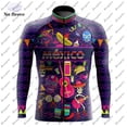 thumbnail image 3 of Conjunto de maillot de ciclismo del equipo Pro México, ropa de ciclismo de montaña de manga larga, ropa transpirable para ciclismo de montaña para hombre, 3 of 5