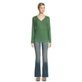 thumbnail image 2 of Time and Tru Women's Long Sleeve Henley Top, 2 of 5
