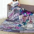 thumbnail image 3 of to My Mom Blanket Flower Butterfly Ultra-Soft Micro Fleece Throw Blankets from Daughter Son Gift Birthdays Bed Sofa Travel Warm Love Fuzzy Quilts 60" x 50", 3 of 6
