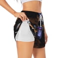 thumbnail image 3 of Lsque Five Nights At Freddy'S Printed Women's Running Shorts with Liner Pockets,Elastic Quick Dry Workout Athletic Gym Yoga Shorts,Womens High Waist Shorts-Medium, 3 of 9