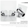 thumbnail image 2 of CIMAXIC 1Pc Copper Shower Adapter Silver Round Base Wall Mount Conversion Water Outlet Direction Control Anti-Pressure Explosion-Proof Rust-Resistant Corrosion-Resistant 1.97x1.77in, 2 of 5