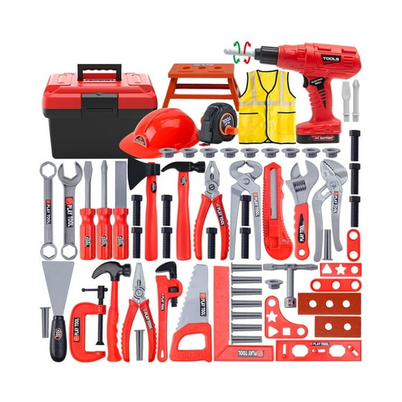 HILABEE Kids Tool Set Educational Toy Gift with Tool Box Construction Toys Toddlers Tool 69 piece set