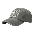 thumbnail image 2 of There's a 99% Chance I Don't Care Dad Hat – Embroidered Distressed Baseball Cap, Funny Sarcastic Adjustable Cap for Men Women, Washed Cotton Unstructured Grey One Size, 2 of 7