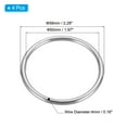 thumbnail image 2 of Uxcell Metal Rings Stainless Steel Rings Marine Grade Multi-Purpose O Ring Welded Round Ring 4 4x50mm, 2 of 5