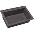 thumbnail image 6 of Ruvati USA RVG1033GR 33 x 22 in. Epi Granite Drop-in Top mount Granite Composite Single Bowl Kitchen Sink, Urban Gray, 6 of 7