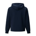 thumbnail image 3 of QHFBli Winter Men's Hoodie Fall Winter Men Hooded Sweatshirt Long Sleeve Casual Pullover Soft Comfortable Warm Lined Hoodie for Outdoor Navy L, 3 of 9