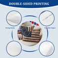 thumbnail image 3 of 2 Pack Outdoor Waterproof Throw Pillows,Retro USA Flag Independence Day Decorative Square Pillow Case Patio Pillows for Chair Couch Sofa 16x16in, 3 of 9