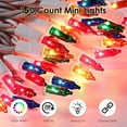 thumbnail image 3 of Christmas Lights 50 Count Clear Mini Lights White Wire UL Certified Connectable Warm White String Lights for Christmas Decor, 3 of 10