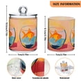 thumbnail image 5 of Yayeee 4 Pack Qtip Holder Bathroom Cotton Swab Canister with Lid Clear Dispenser Set, Goldfish, 5 of 6