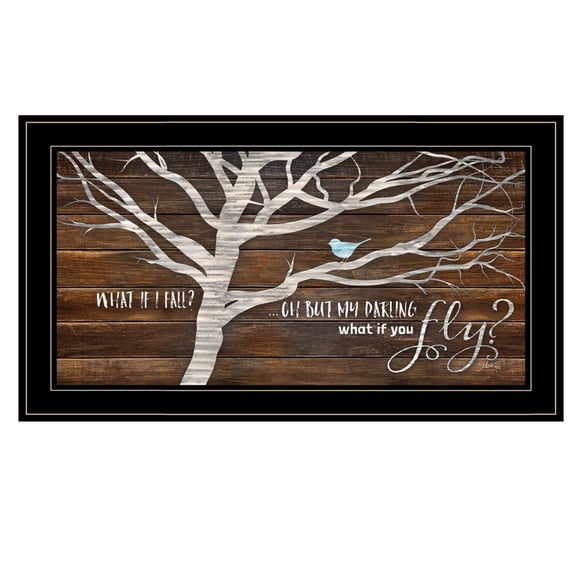Trendy Decor 4U What If You Fly Framed Wall Art With Earthtone MAZ5036-704G